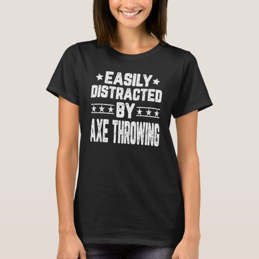 斧を投げる斧の使い捨て器によって容易に気を取られる Tシャツ (正面)
