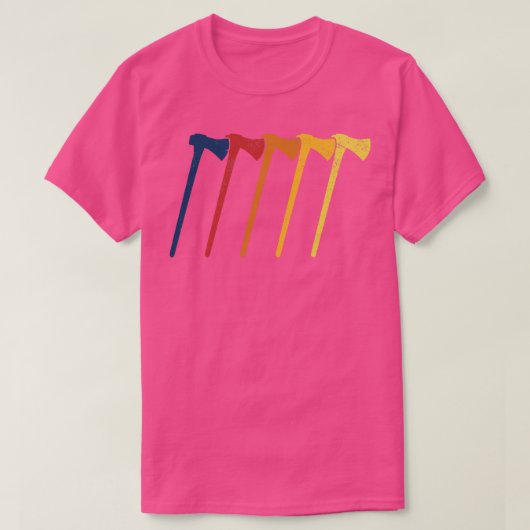 斧を投げる レトロな斧投げ アックス Tシャツ (デザイン正面)
