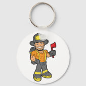 斧を持った消防士 キーホルダー (正面)