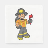 斧を持った消防士 スタンダードランチョンナプキン (正面)