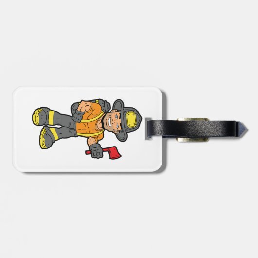 斧を持った消防士 ラゲッジタグ (裏面横)