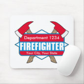 斧を持つカスタムな消防士 マウスパッド (マウス)