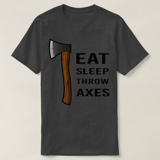 斧スロワー用の斧スローことわざ Tシャツ (デザイン正面)