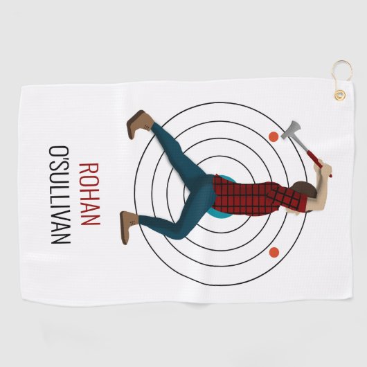 斧スロー ゴルフタオル (横)