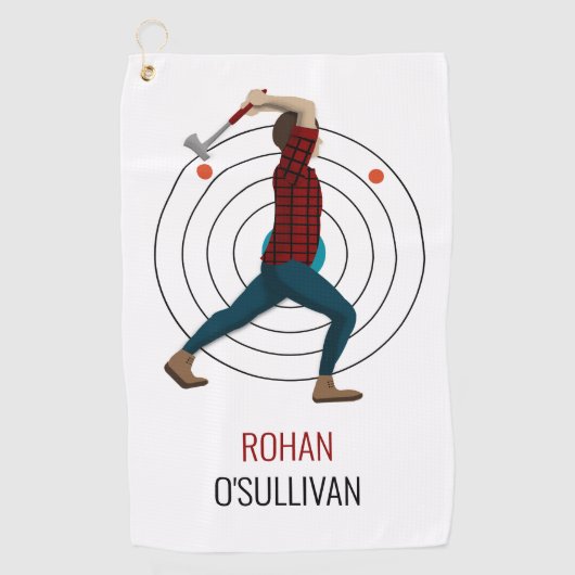 斧スロー ゴルフタオル (正面)