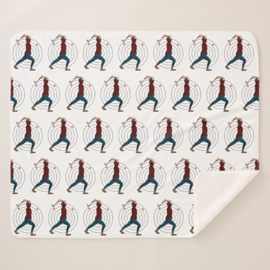 斧スロー シェルパブランケット (正面(横))