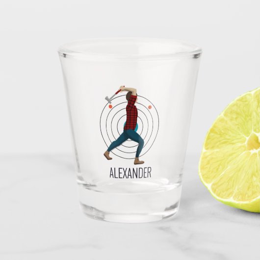 斧スロー ショットグラス (正面)