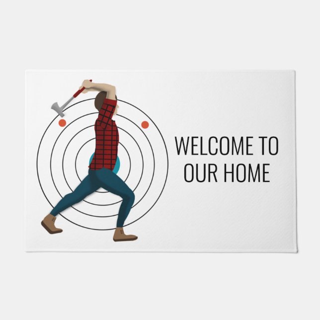 斧スロー ドアマット (正面)