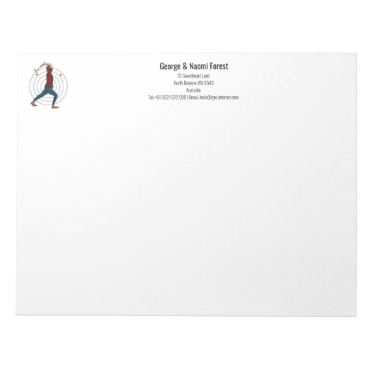 斧スロー ノートパッド (正面)