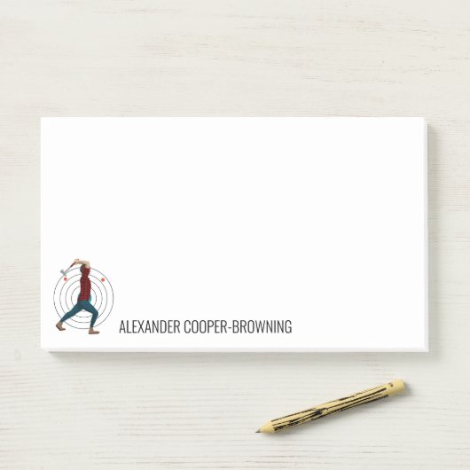 斧スロー ポストイット (デスク)