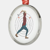 斧スロー メタルオーナメント (左)