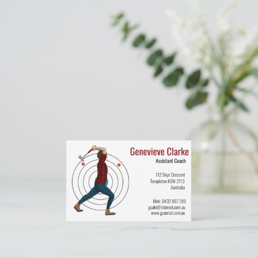 斧スロー 名刺 (スタンド正面)