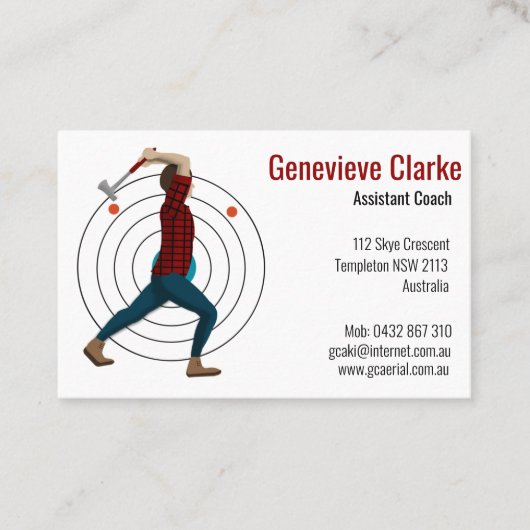 斧スロー 名刺 (正面)