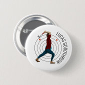 斧スロー 缶バッジ (正面&裏面)