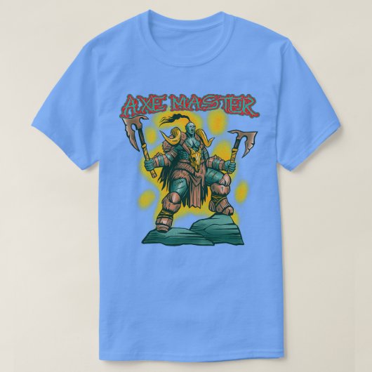 斧マスターアックス投げハチェット投げデザイン Tシャツ (デザイン正面)