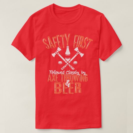 斧投げアンプビール Tシャツ (デザイン正面)
