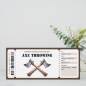 斧投げギフト券 招待状 (スタンド正面)