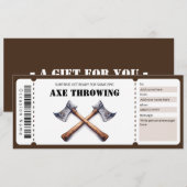 斧投げギフト券 招待状 (正面/裏面)