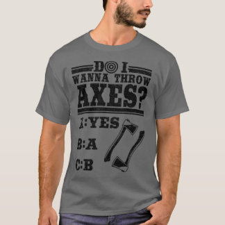 斧投げギフト趣味の軸投げ Tシャツ