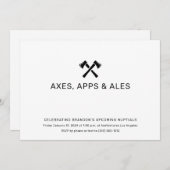 斧投げパーティーの招待状 招待状 (正面/裏面)