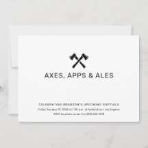 斧投げパーティーの招待状