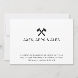 斧投げパーティーの招待状 招待状