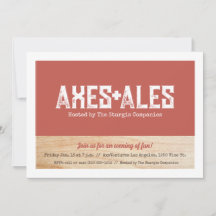 斧投げパーティーの招待状