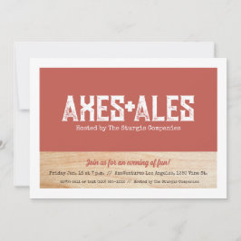 斧投げパーティーの招待状 招待状