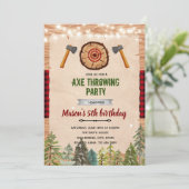 斧投げパーティーの招待 招待状 (スタンド正面)