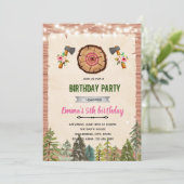 斧投げパーティー招待状 招待状 (スタンド正面)