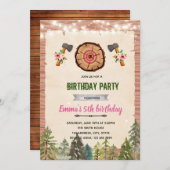 斧投げパーティー招待状 招待状 (正面/裏面)