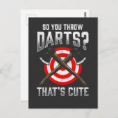 斧投げランバージャックダーツフォレスト大工 ポストカード (正面/裏面)