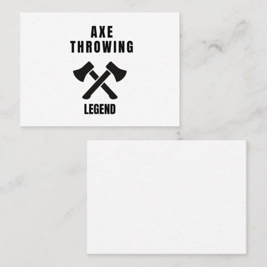 斧投げ伝説 名刺 (正面/裏面)