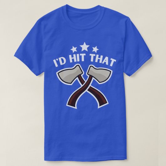 斧投げ及び鋭利オブジェクト対象ゲーム10 Tシャツ (デザイン正面)