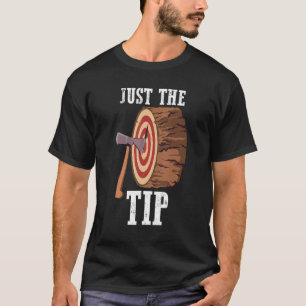 斧投げ斧のローワーランバージャッキちょうどTi Tシャツ
