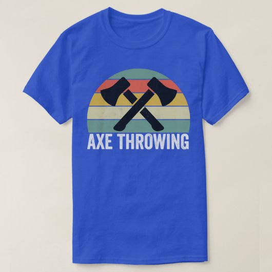 斧投げ斧投げデザイン斧投げ棒 Tシャツ (デザイン正面)