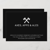 斧投げ独身最後の夜の招待状 招待状 (正面/裏面)