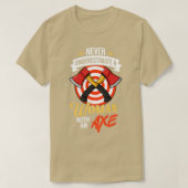 斧投げ競技投球ゲーム投球1 Tシャツ (デザイン正面)