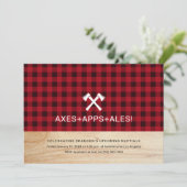 斧投げ バッファロープレイド パーティー ご招待 招待状 (スタンド正面)