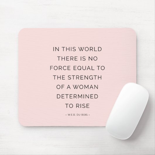 断固としたな女性の活気づけるな引用文のピンクの黒 マウスパッド (マウス)