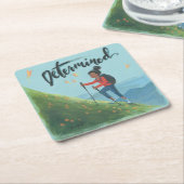 断固とした! スクエアペーパーコースター (アングル)