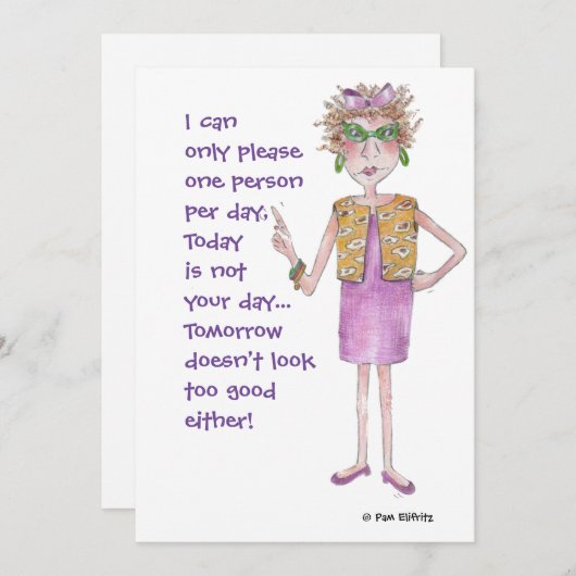 断定的な女性の厳しいレクチャー色彩の鮮やかクのカーチャH シーズンカード (正面/裏面)