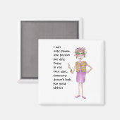 断定的な女性の厳しいレクチャー色彩の鮮やかチャM マグネット (正面/裏面)