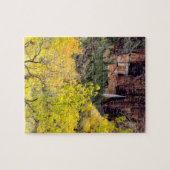 断崖絶壁のスロットから流れ出るエペソの滝 ジグソーパズル (横)