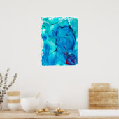 「断崖」抽象芸術水彩画ポスター ポスター (キッチン)