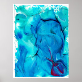 「断崖」抽象芸術水彩画ポスター ポスター