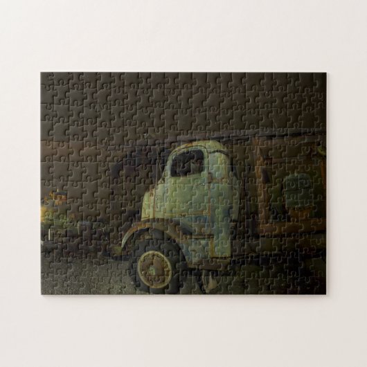 断念された納屋の旧式なトラック ジグソーパズル (横)