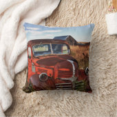 断念された農場が付いている錆つくオレンジごまかしのトラック クッション (ブランケット)