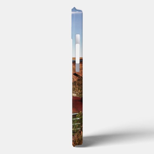 断念された農場が付いている錆つくオレンジごまかしのトラック Case-Mate iPhoneケース (裏面 / 左)