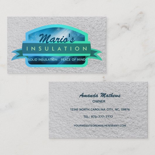 断熱スローガン名刺 名刺 (正面/裏面)